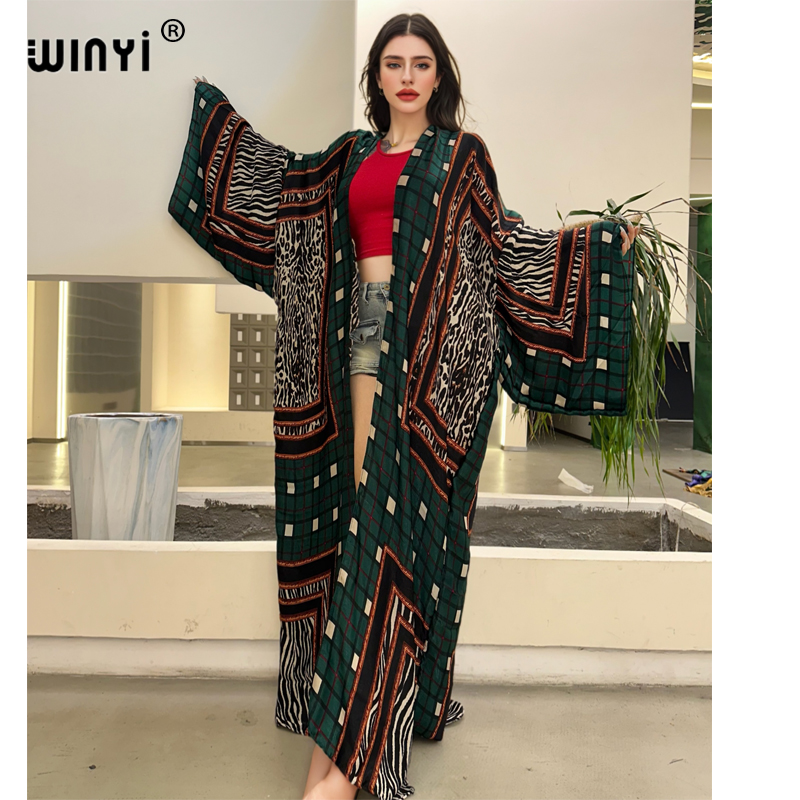 Boho Summer Beach Maxi Dress - WINYI kimono sexy zomer 2025 vrouw