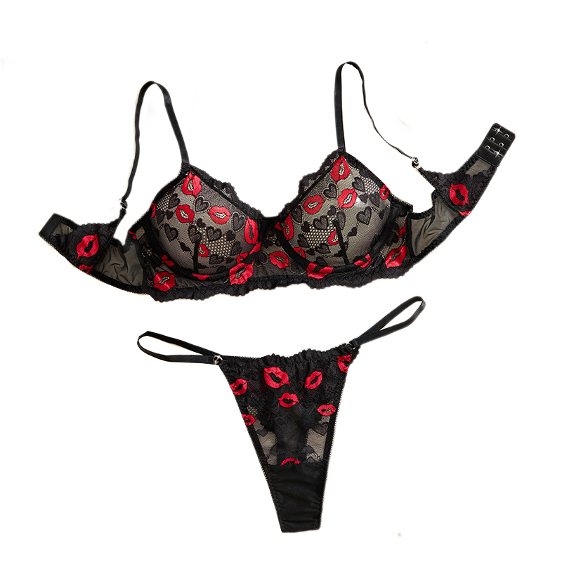 Lingerie - Transparant kantondergoed sexy lingerie set dames