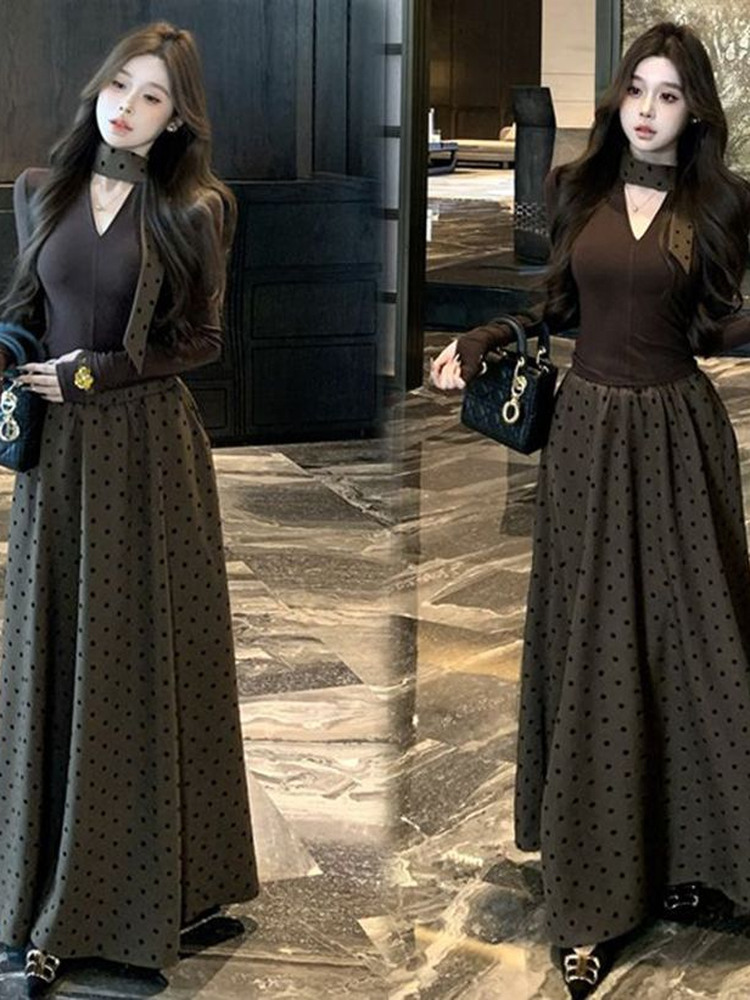 Korean Style A Line Shirt Dress - Koreaanse stijl afslankende T-shirt met lange