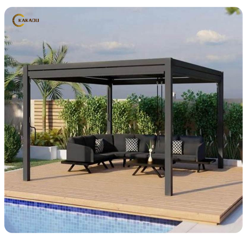 Tops - Buitenterras Tuin Patio Gazebo Lamellenpergola Aluminium