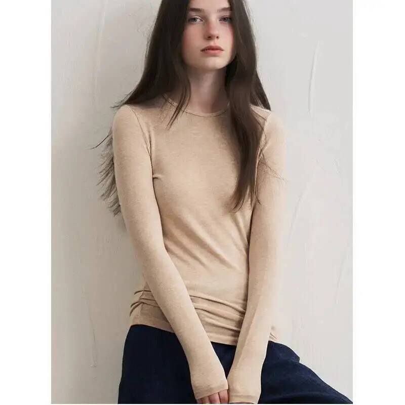 Blouses - Dames Kasjmiermix Top met Lange Mouwen