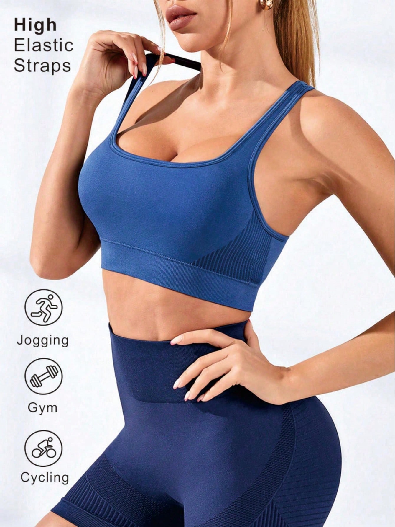 Sportbeha met racerback voor d - Seamless Ribbed Workout Tank Top recensie en prijs
