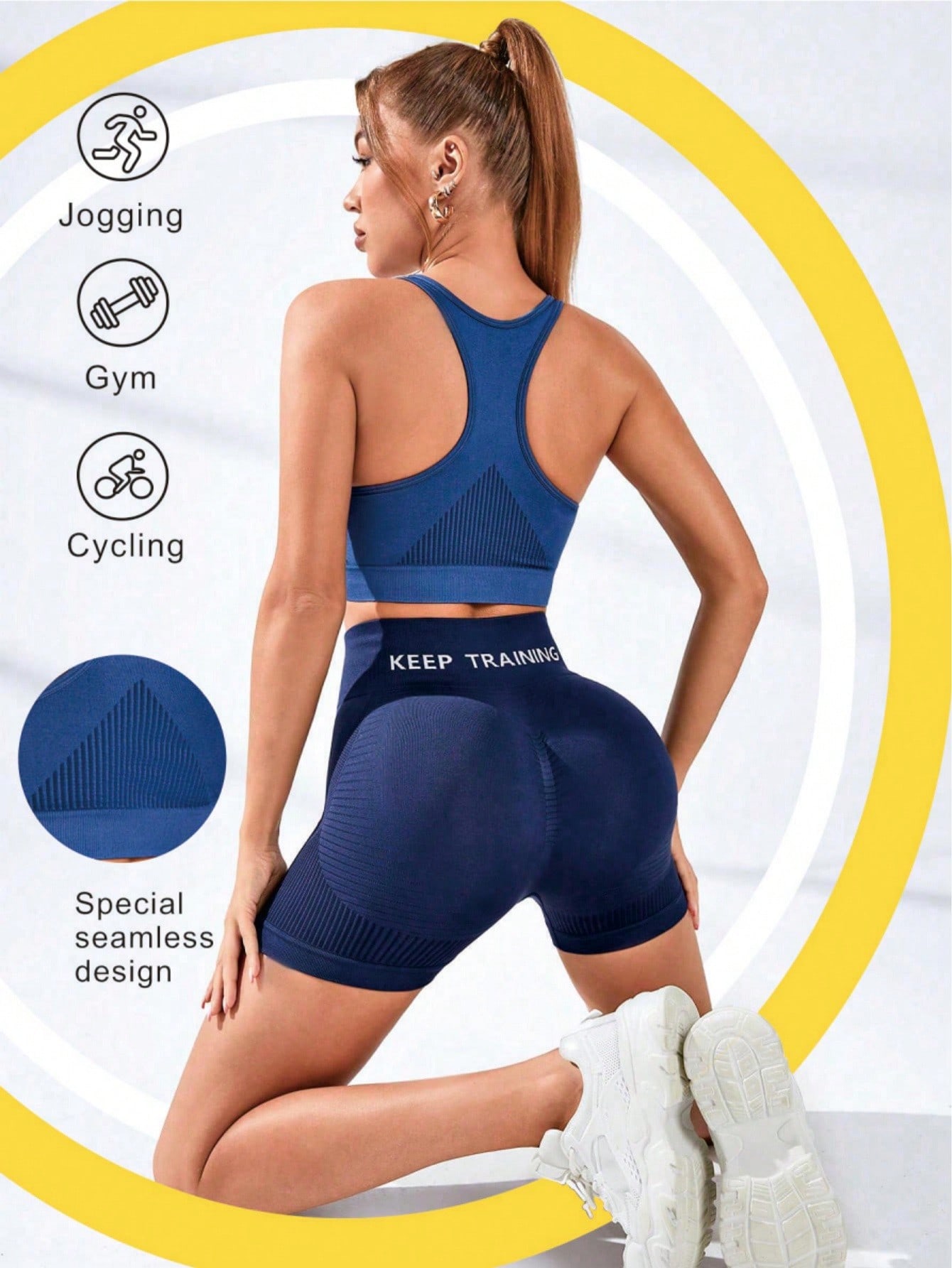 Sportbeha met racerback voor d - Seamless Ribbed Workout Tank Top recensie en prijs
