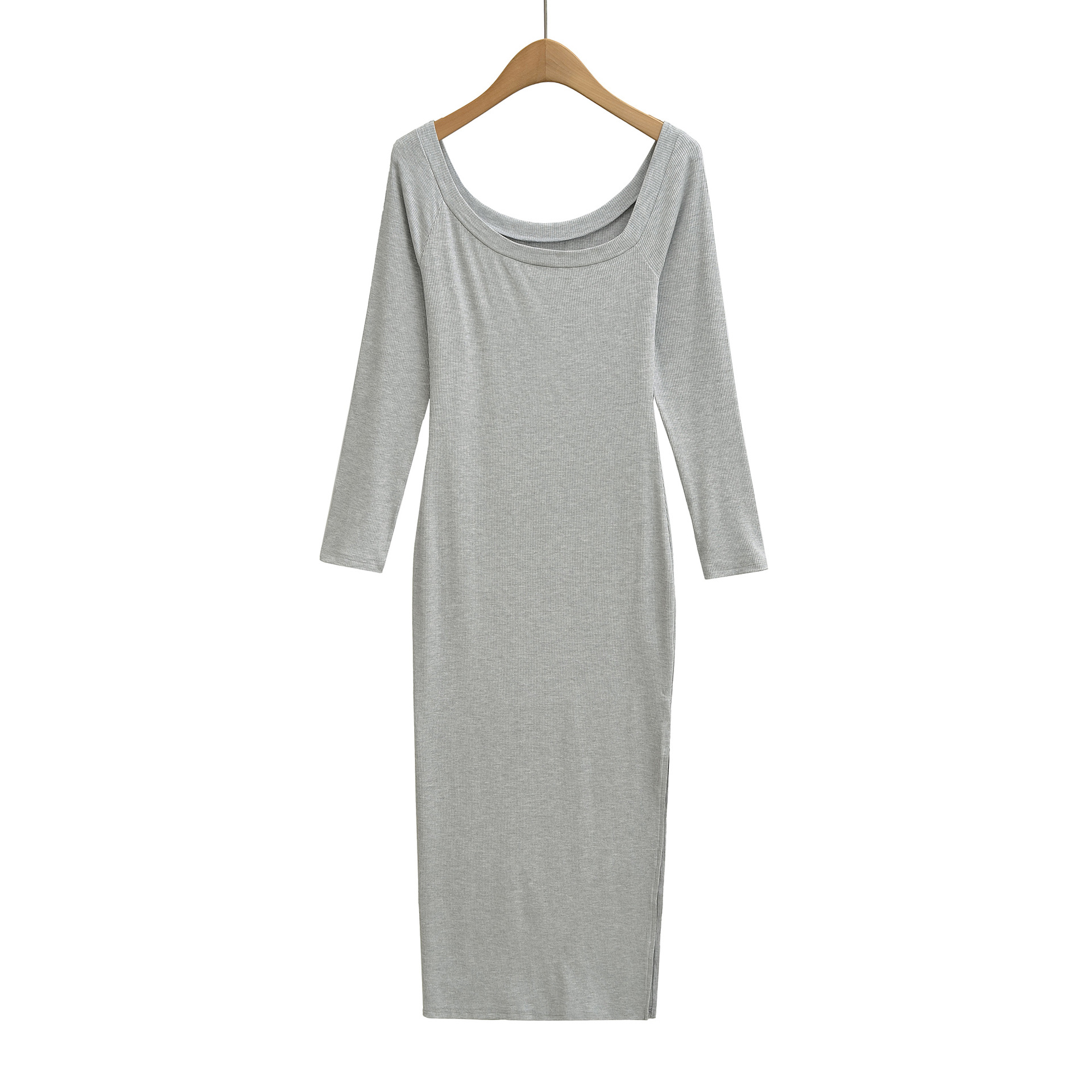 Geribbelde jurk voor dames Vie - Bodycon Long Sleeve Ribbed Dress recensie en prijs