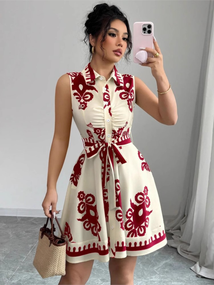 Zomer Nieuwe Mode Casual Jurk  - French Vintage Floral Midi Dress recensie en prijs