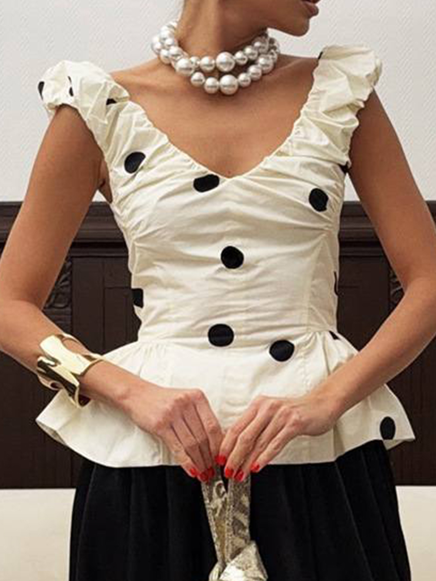 Dames 2-delige Polka Dot Jurk  - Dresses recensie en prijs
