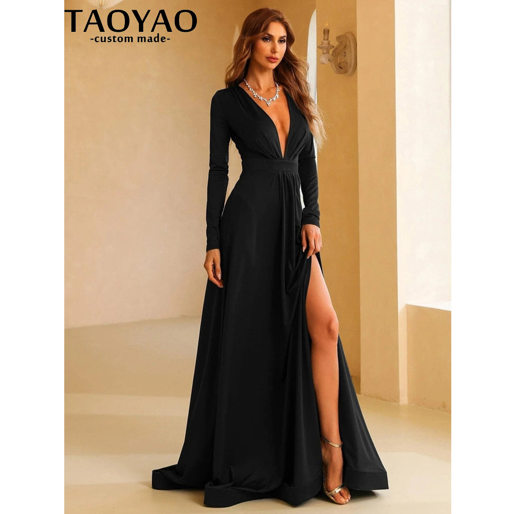TaoYao Vrouwen Avondjurken Aan - Elegant Satin Evening Gown Split recensie en prijs