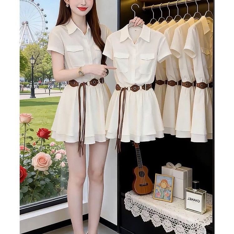 Koreaanse stijl overhemdjurk m - Korean Style A Line Shirt Dress recensie en prijs