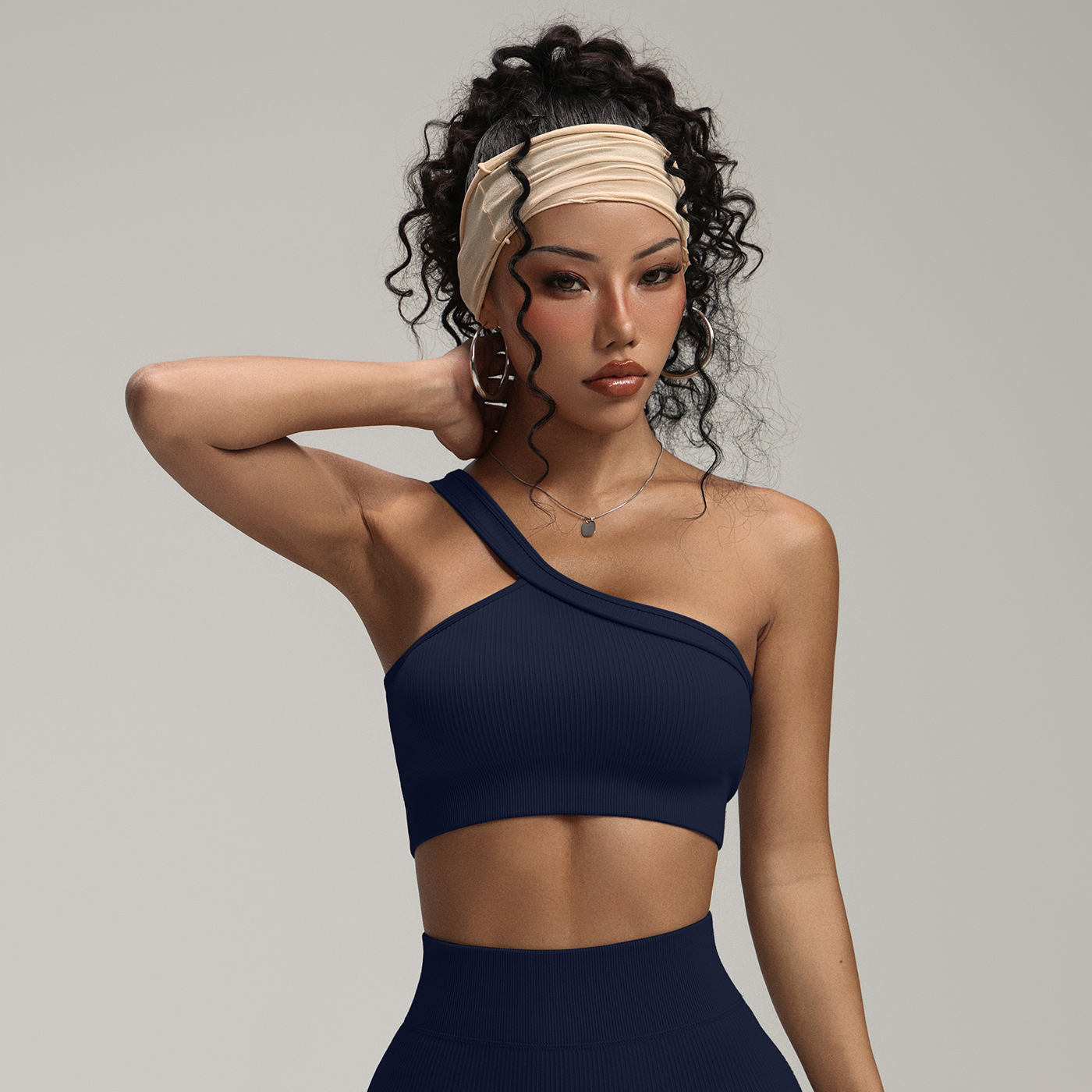 Dames sportbeha met één schoud - Seamless Ribbed Workout Tank Top recensie en prijs