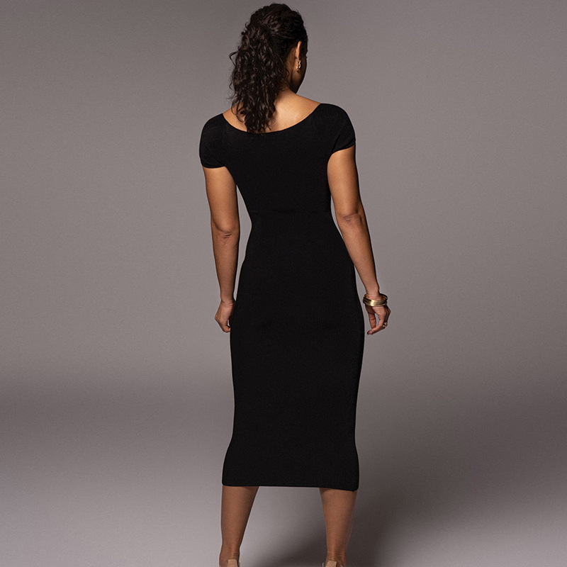 Zomerjurk 2026, nieuwe stijl,  - Bodycon Long Sleeve Ribbed Dress recensie en prijs
