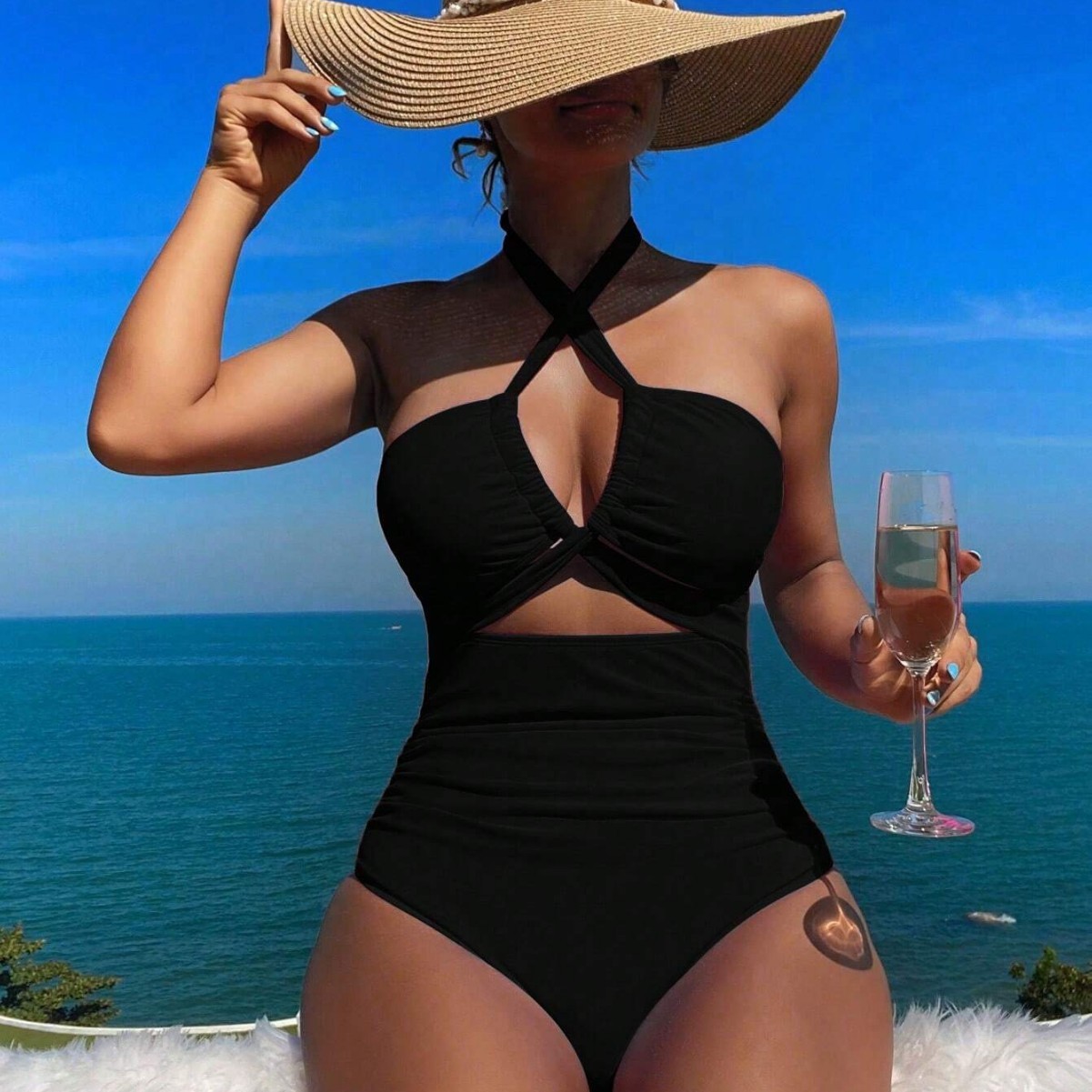 Damesbadpak met halterhals, ef - Swimwear recensie en prijs