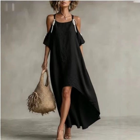 Zomerjurk voor dames met pofmo - Off Shoulder Puff Sleeve Sundress recensie en prijs