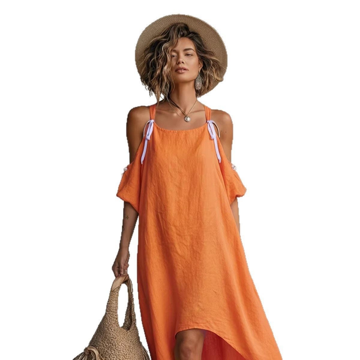 Zomerjurk voor dames met pofmo - Off Shoulder Puff Sleeve Sundress recensie en prijs