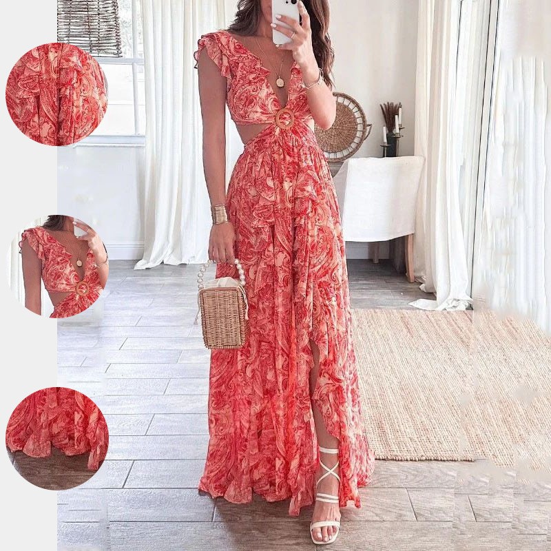 Boho dames maxi-jurk met bloem - Boho Summer Beach Maxi Dress recensie en prijs