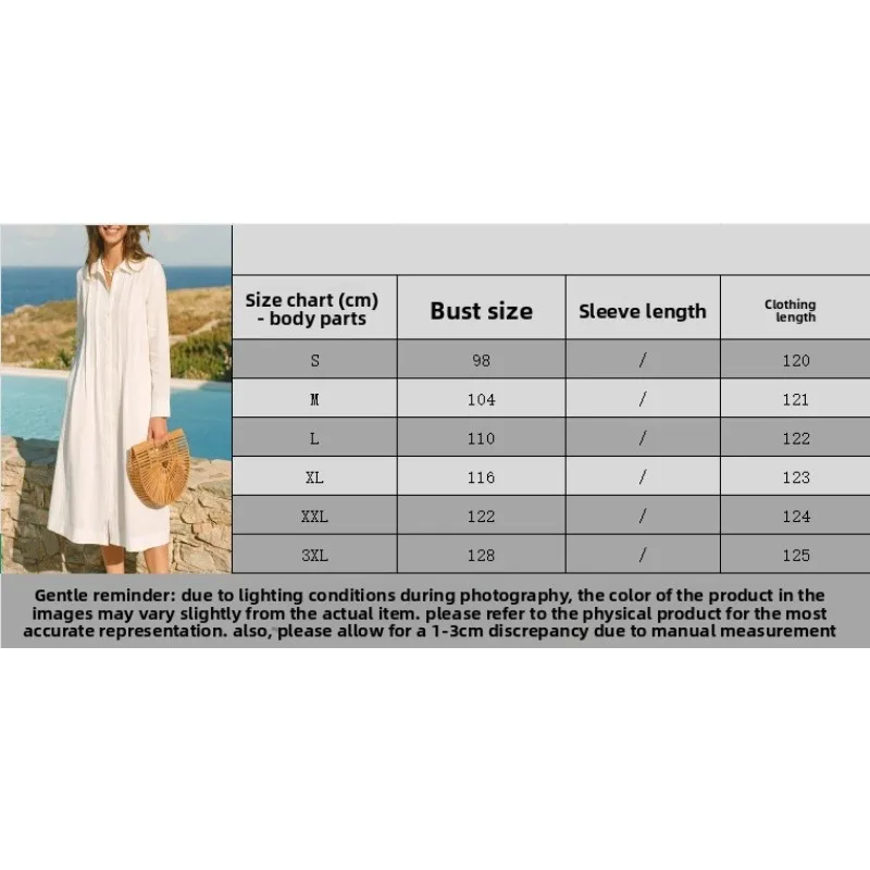 Europese effen lange jurk, los - Casual Loose Linen Shirt Dress recensie en prijs