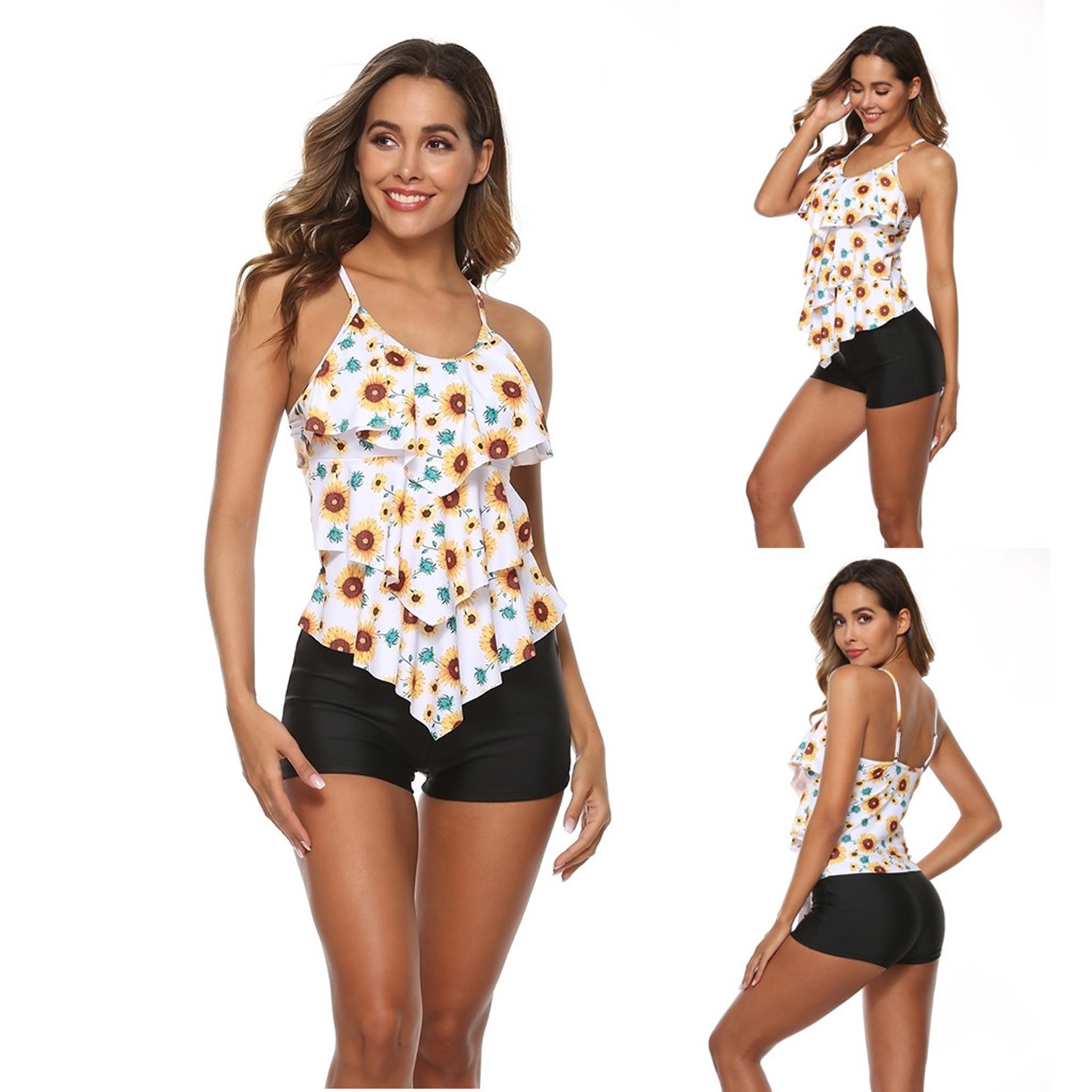 Dames bikini met bloemenprint  - Tops recensie en prijs
