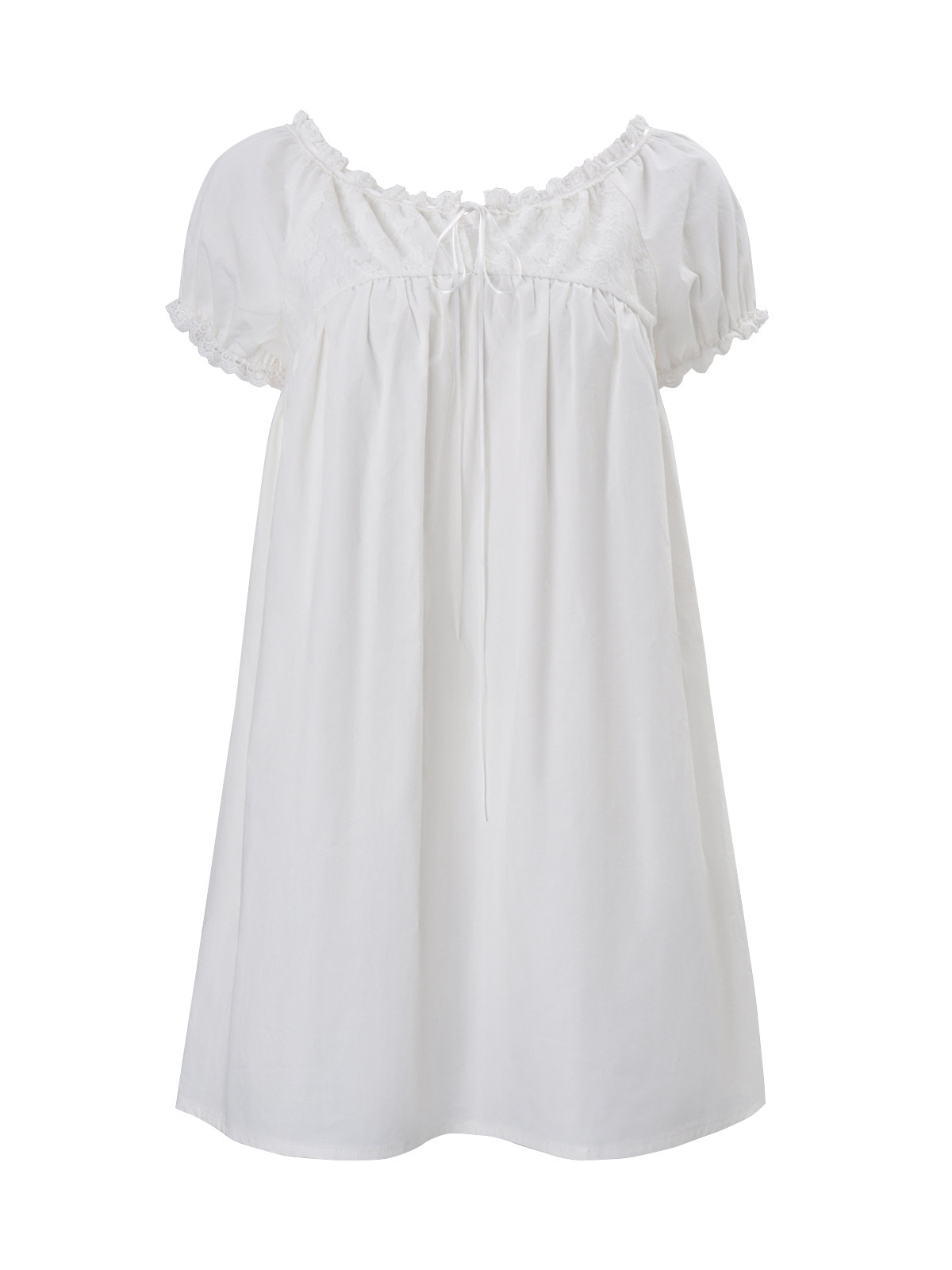 Witte off-shoulder kanten baby - Off Shoulder Puff Sleeve Sundress recensie en prijs