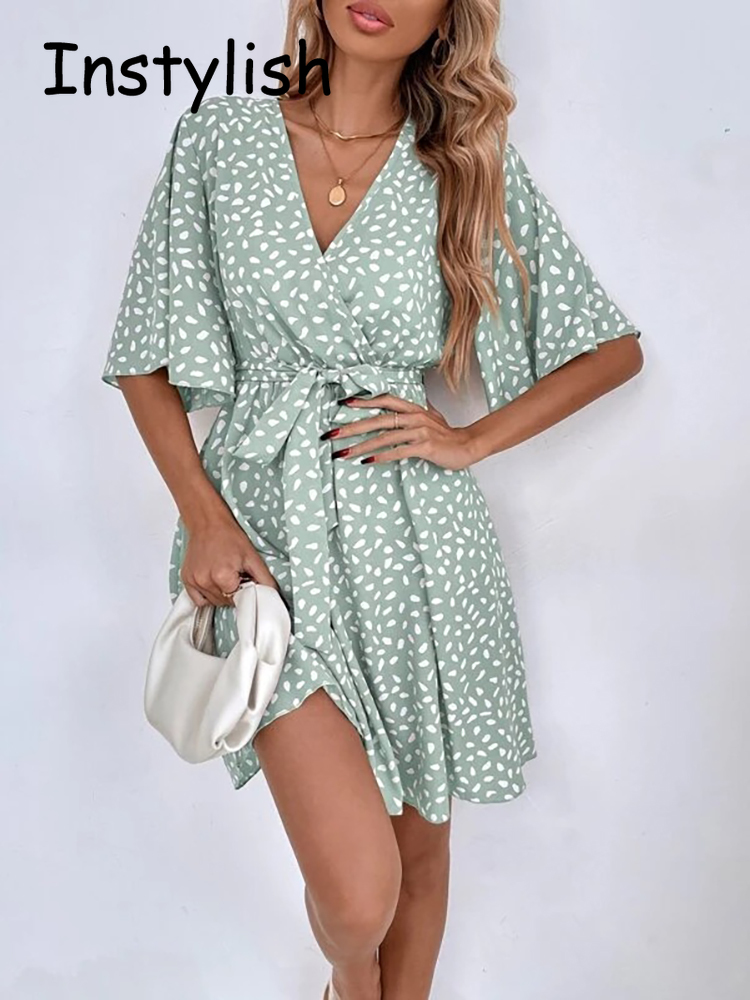 Casual Mini-Jurk Met Puntprint - French Vintage Floral Midi Dress recensie en prijs