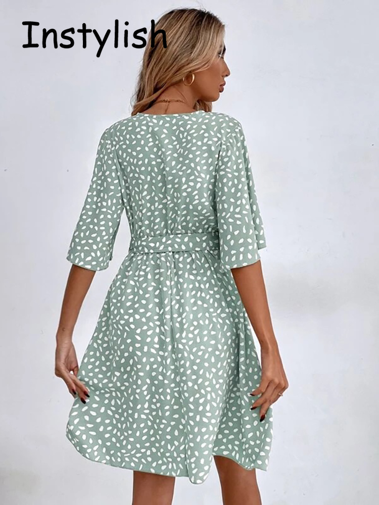 Casual Mini-Jurk Met Puntprint - French Vintage Floral Midi Dress recensie en prijs