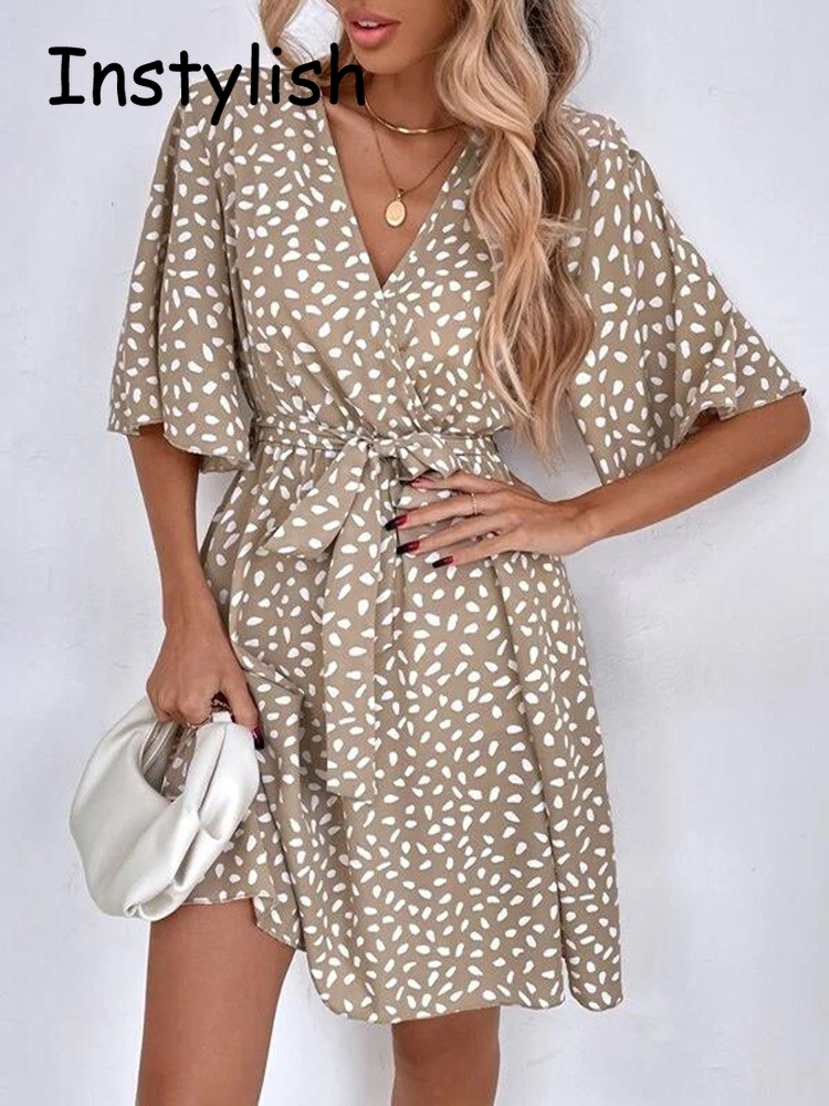 Casual Mini-Jurk Met Puntprint - French Vintage Floral Midi Dress recensie en prijs