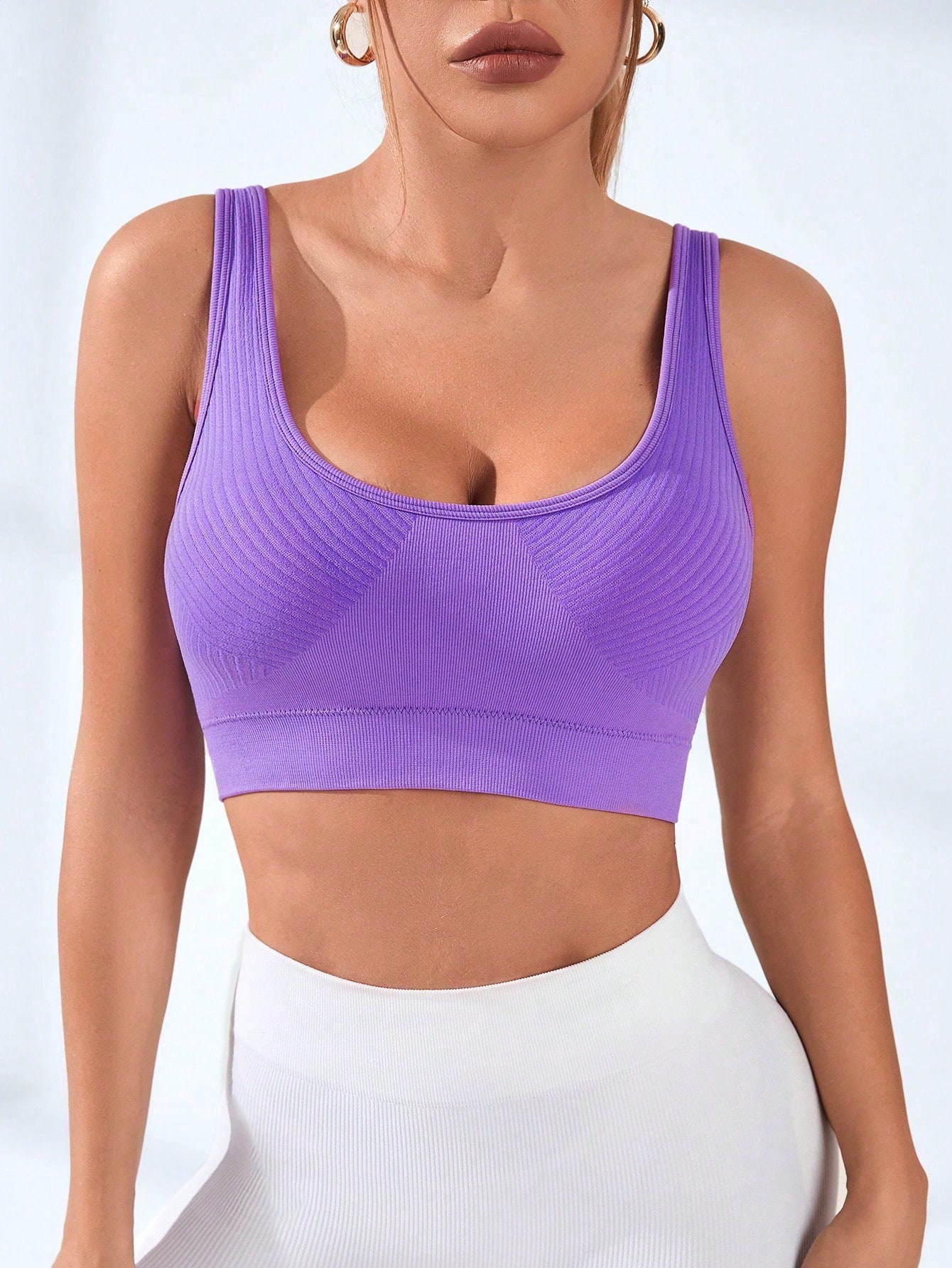 Dames geribbelde sportbeha met - Seamless Ribbed Workout Tank Top recensie en prijs