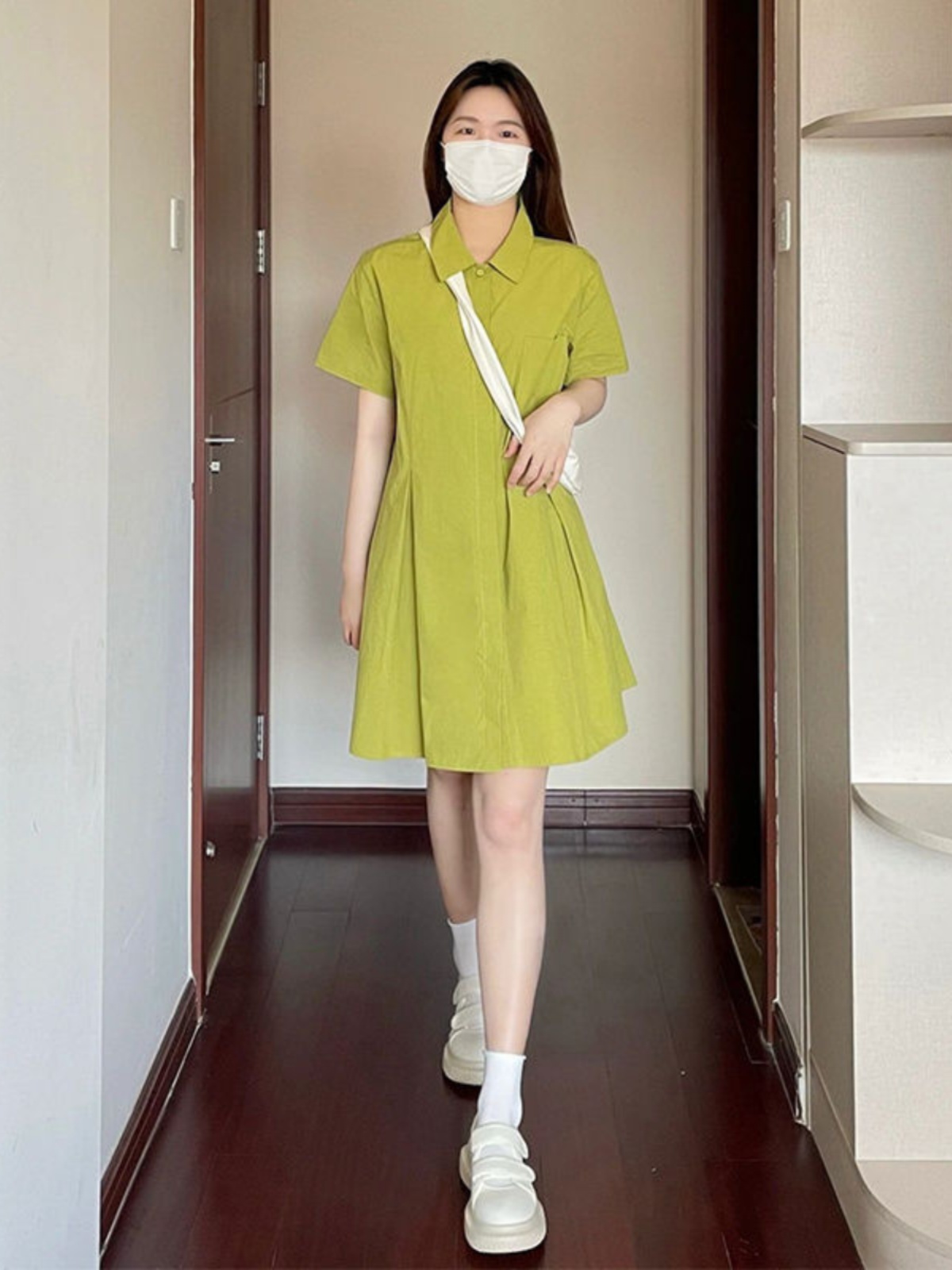 Plus Size Kraagjurk Dames Loss - Korean Style A Line Shirt Dress recensie en prijs