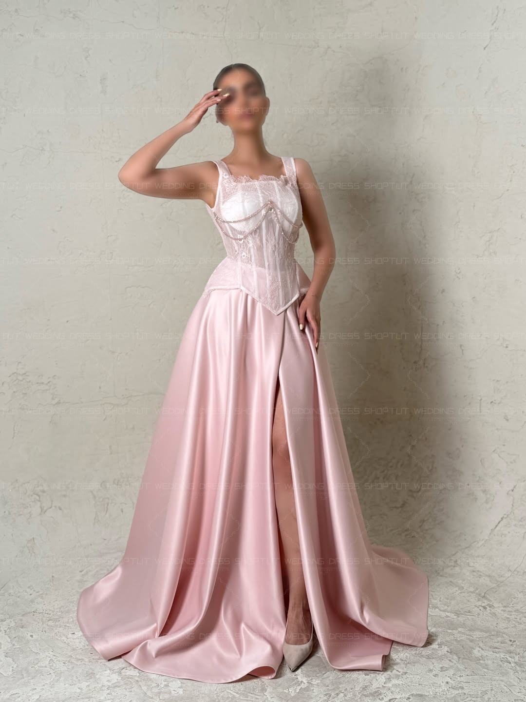 TLIT Elegante Baby Roze Zijde  - Elegant Satin Evening Gown Split recensie en prijs