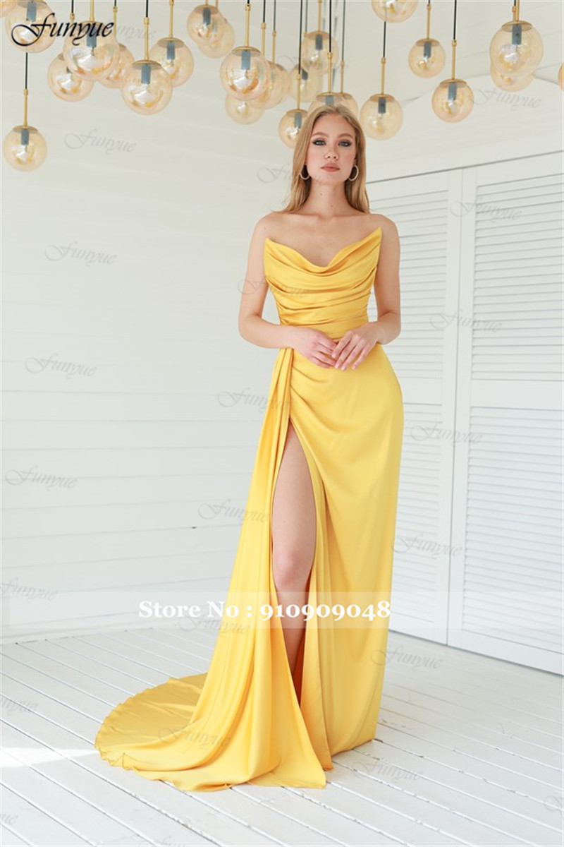 Elegante off-shoulder avondjur - Elegant Satin Evening Gown Split recensie en prijs
