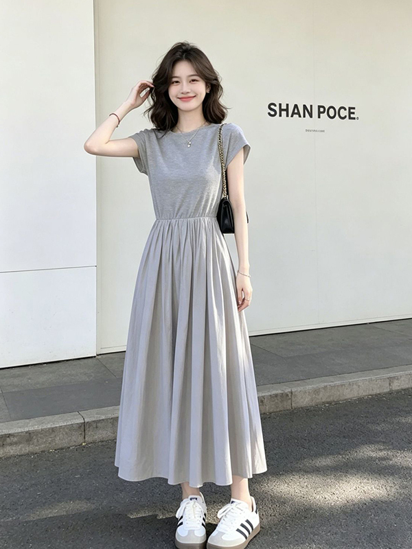 Plus Size Dames Koreaanse Stij - Korean Style A Line Shirt Dress recensie en prijs