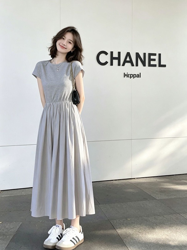 Plus Size Dames Koreaanse Stij - Korean Style A Line Shirt Dress recensie en prijs