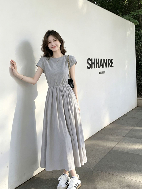 Plus Size Dames Koreaanse Stij - Korean Style A Line Shirt Dress recensie en prijs