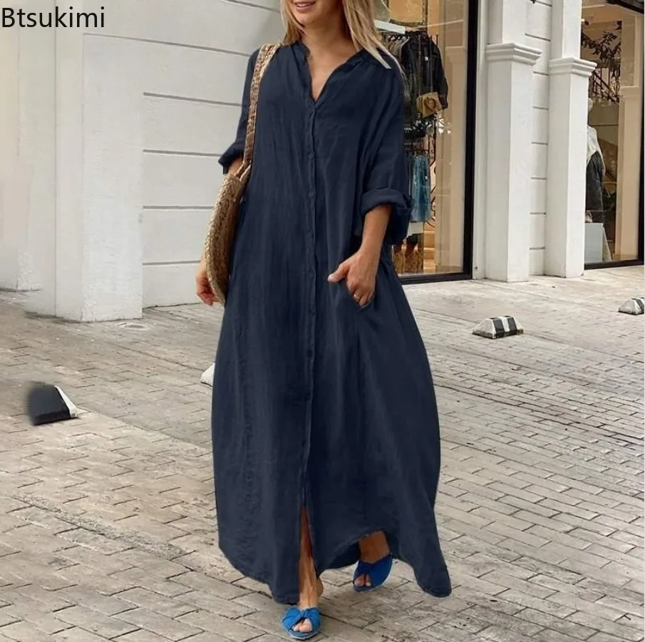 2026 Dames Casual Katoenen Lin - Casual Loose Linen Shirt Dress recensie en prijs