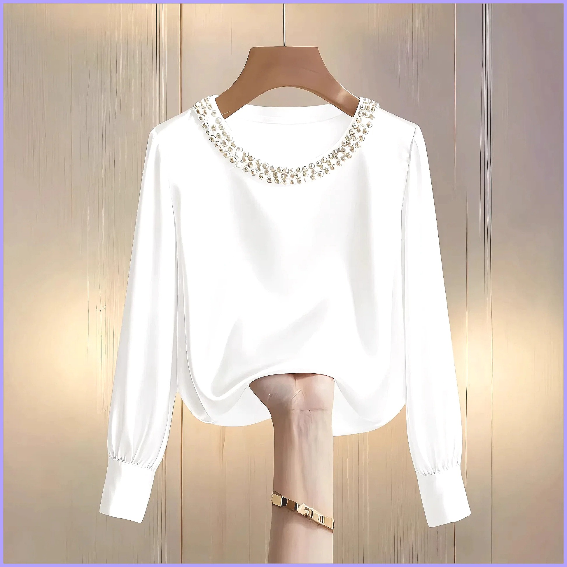 Elegante satijnen blouse met k - Blouses recensie en prijs
