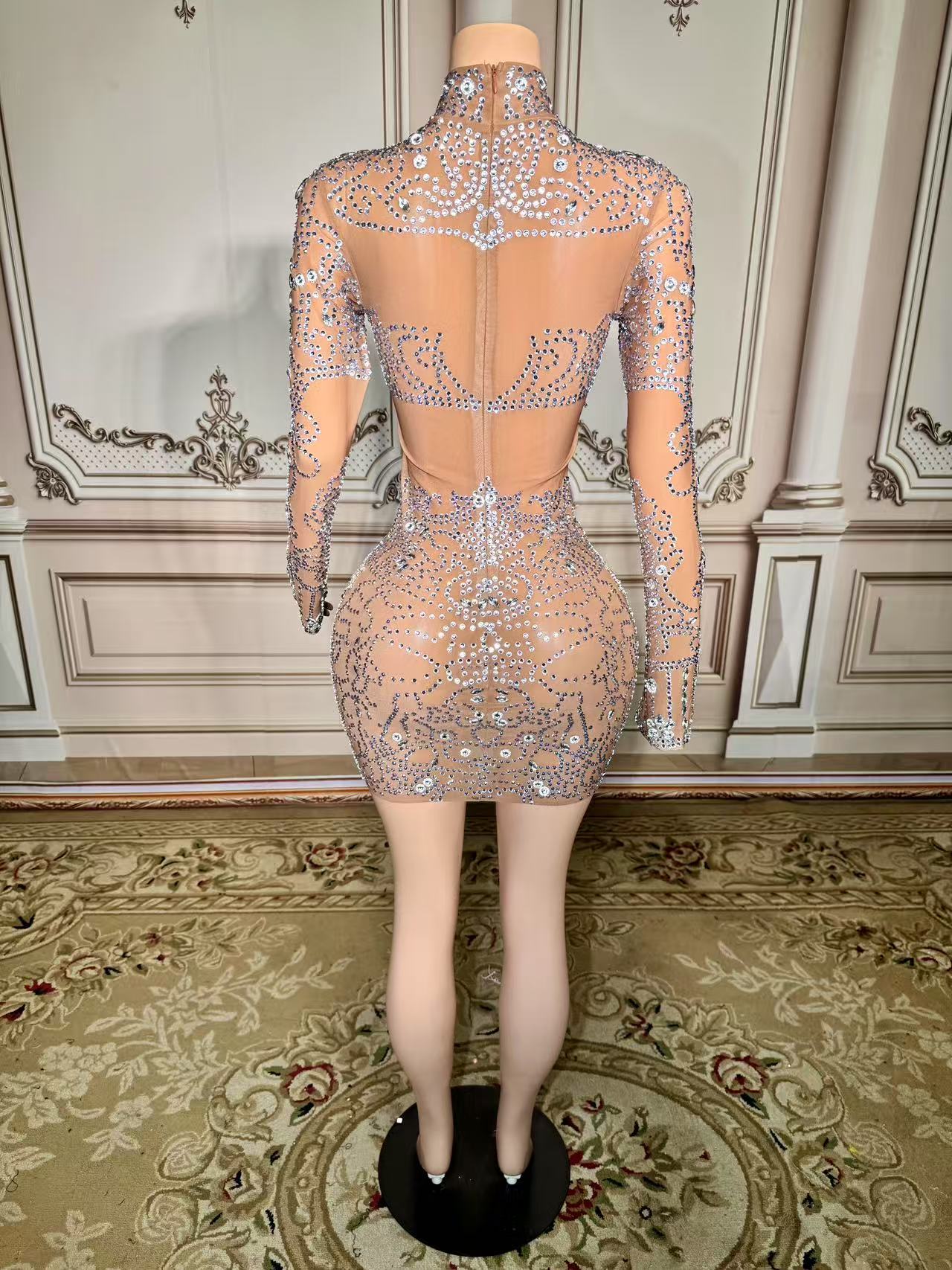 ZD Sparkly Strass Mini-jurk Se - Sparkly Rhinestone Club Party Dress recensie en prijs
