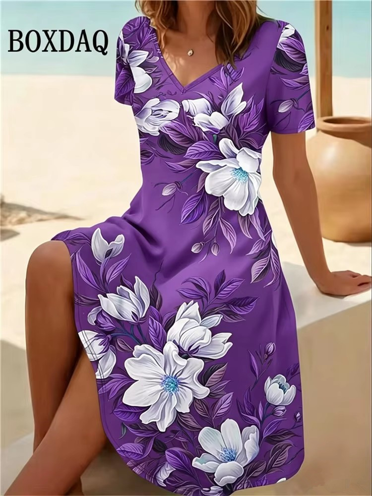 6XL Plus Size Vrouwen Jurken Z - Boho Summer Beach Maxi Dress recensie en prijs