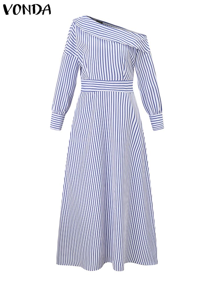 Vonda 2024 Vrouwen Elegante Ge - Off Shoulder Puff Sleeve Sundress recensie en prijs