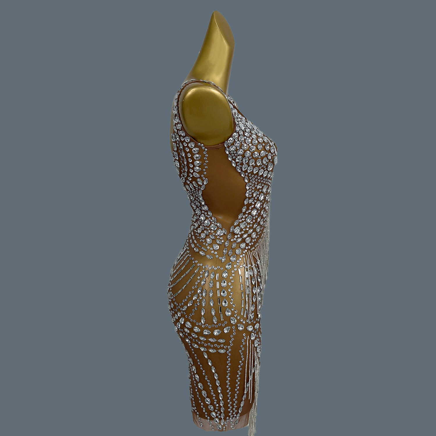 Sexy avondjurken voor vrouwen, - Sparkly Rhinestone Club Party Dress recensie en prijs