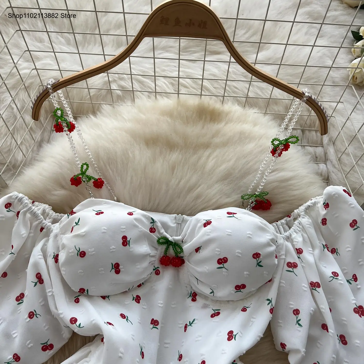 Pofmouwen Off-shoulder print z - Off Shoulder Puff Sleeve Sundress recensie en prijs