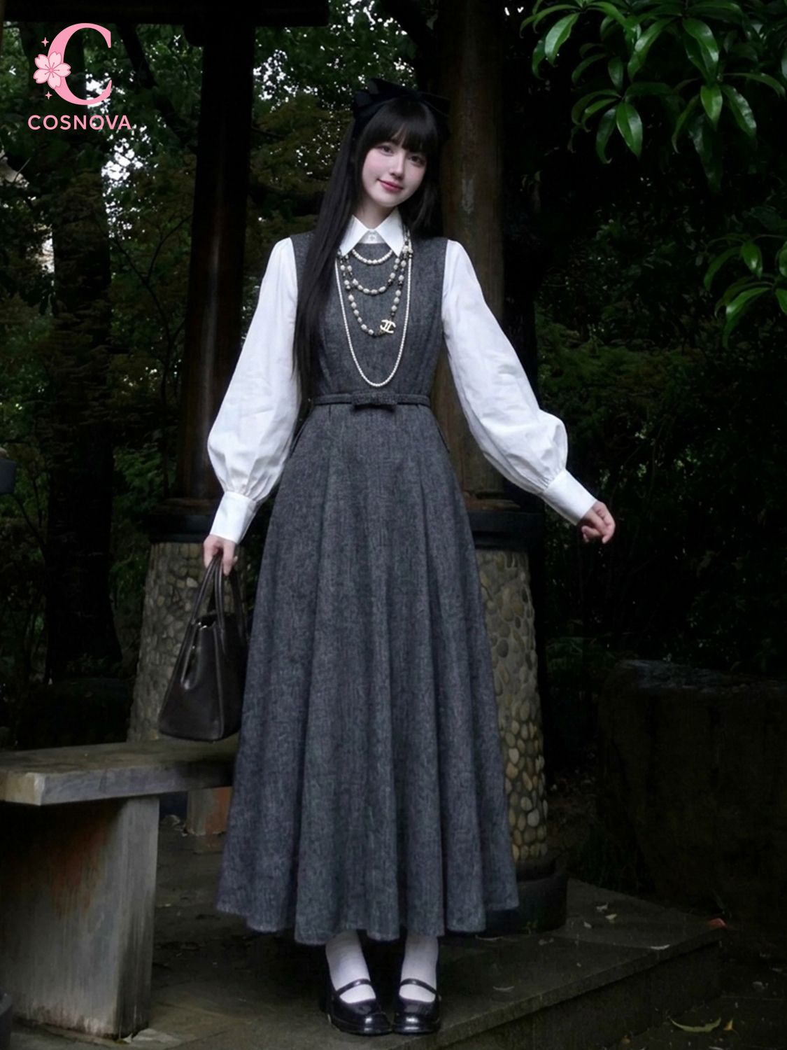 Koreaanse Hepburn-stijl 2-deli - Korean Style A Line Shirt Dress recensie en prijs
