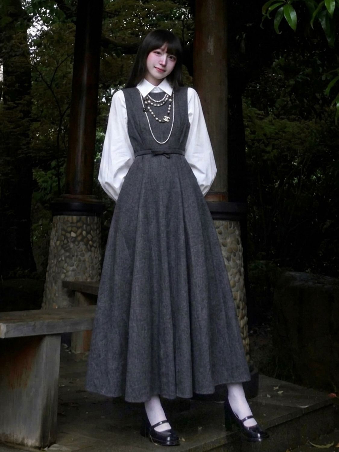 Koreaanse Hepburn-stijl 2-deli - Korean Style A Line Shirt Dress recensie en prijs