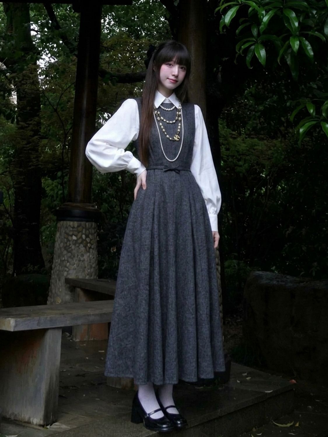 Koreaanse Hepburn-stijl 2-deli - Korean Style A Line Shirt Dress recensie en prijs