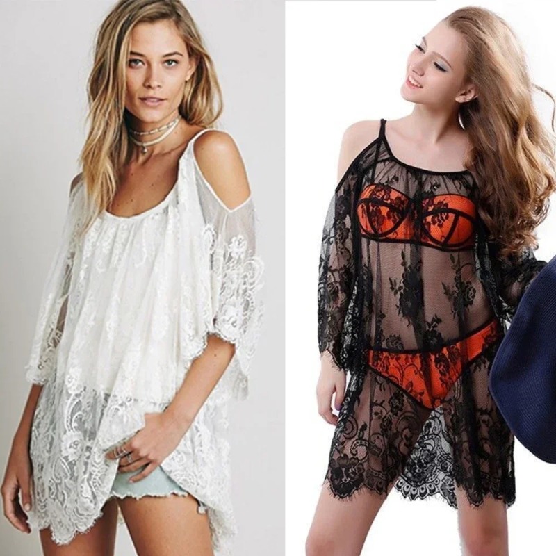 Vrouwen sexy kant gehaakte cov - Boho Summer Beach Maxi Dress recensie en prijs