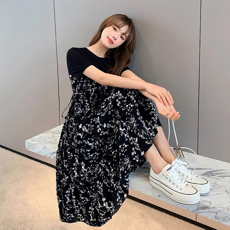 Dames T-shirt Nep twee stuks K - Korean Style A Line Shirt Dress recensie en prijs