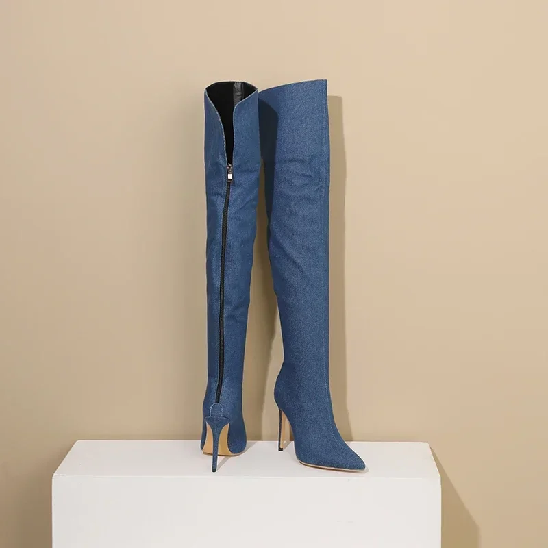 Sexy Vrouwen Dij Hoge Laarzen  - Jeans recensie en prijs