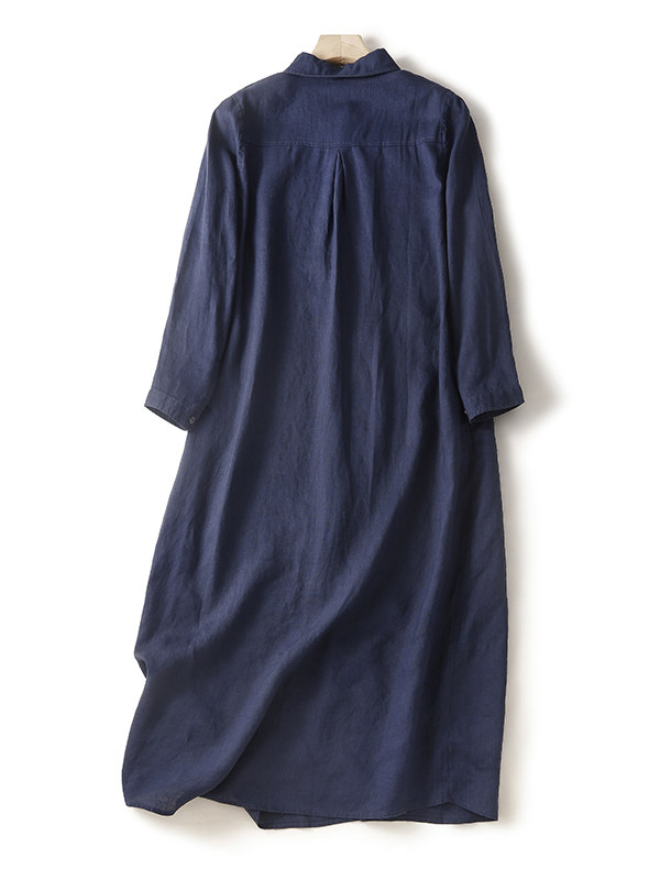 Casual katoenen linnen losse s - Casual Loose Linen Shirt Dress recensie en prijs
