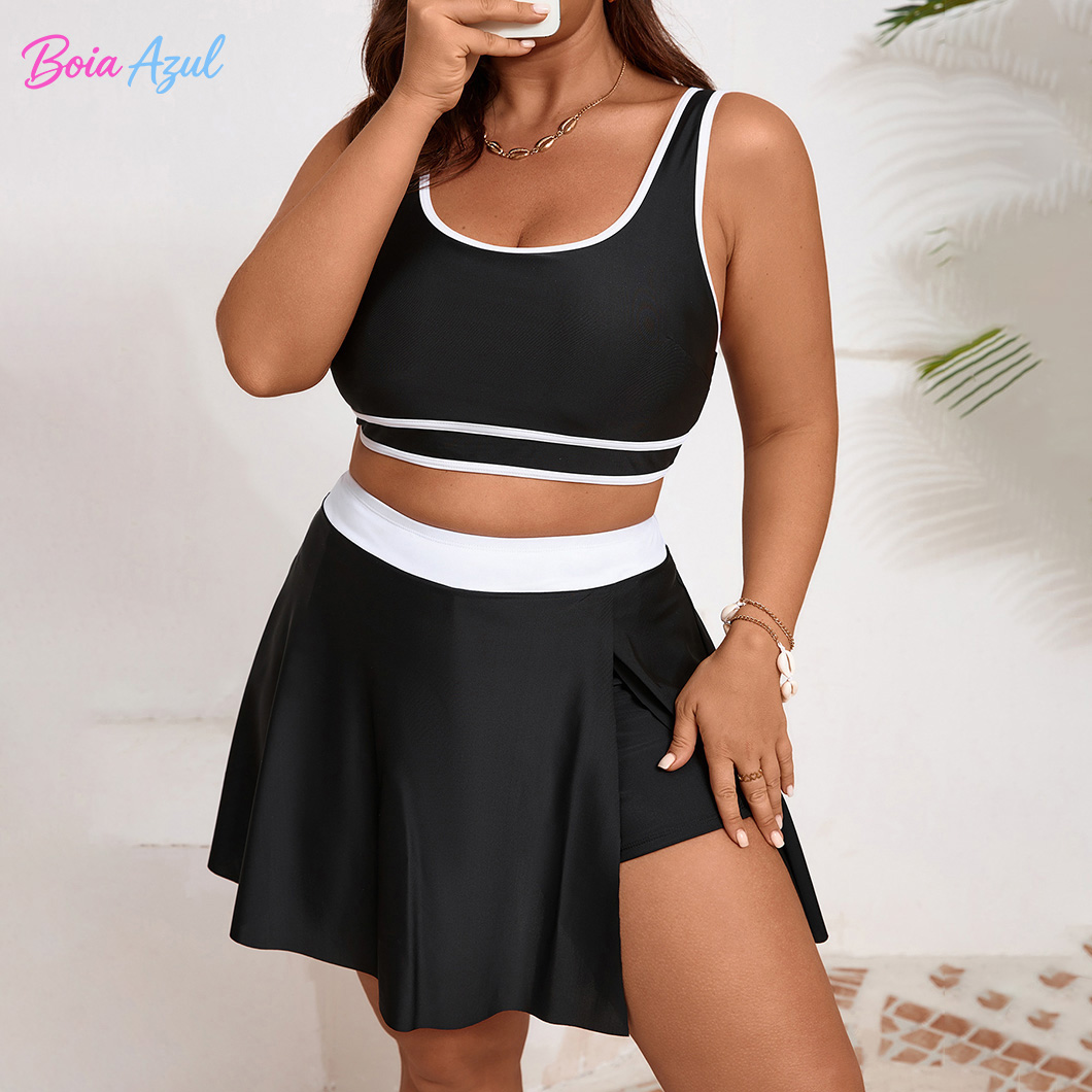 Plus size zwart-wit contrast t - Dresses recensie en prijs