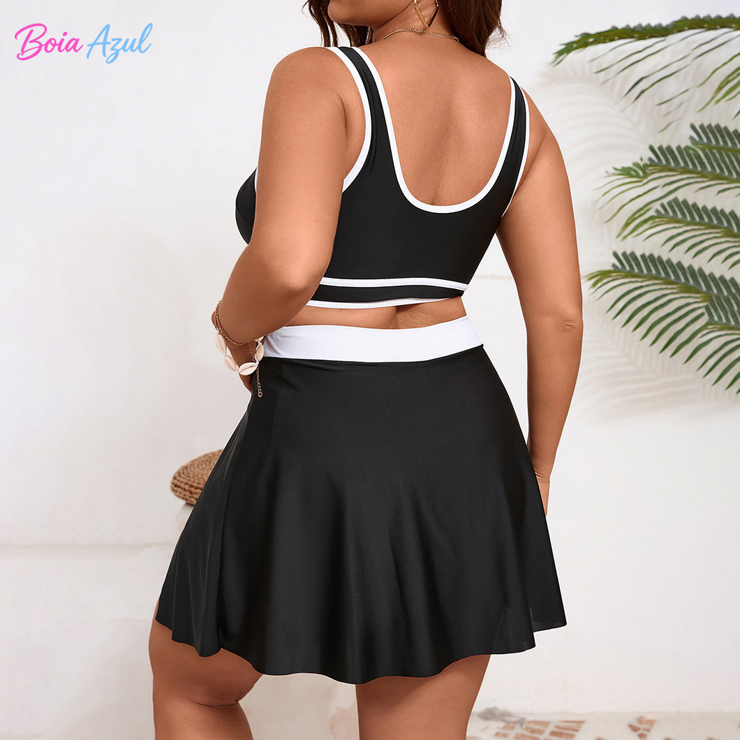 Plus size zwart-wit contrast t - Dresses recensie en prijs