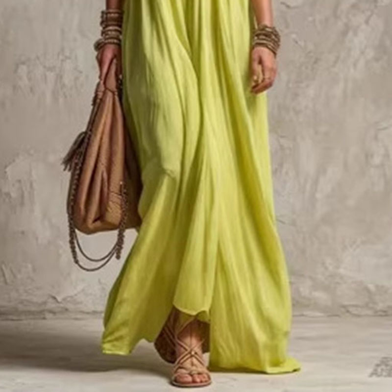 Dames elastische taille casual - Off Shoulder Puff Sleeve Sundress recensie en prijs