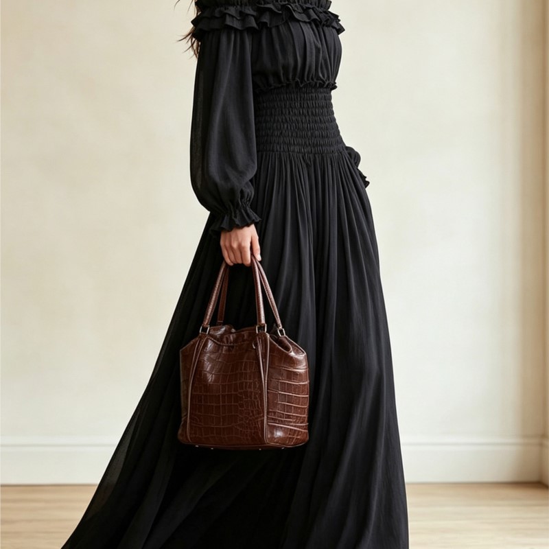 Dames off-shoulder maxi-jurk m - Off Shoulder Puff Sleeve Sundress recensie en prijs