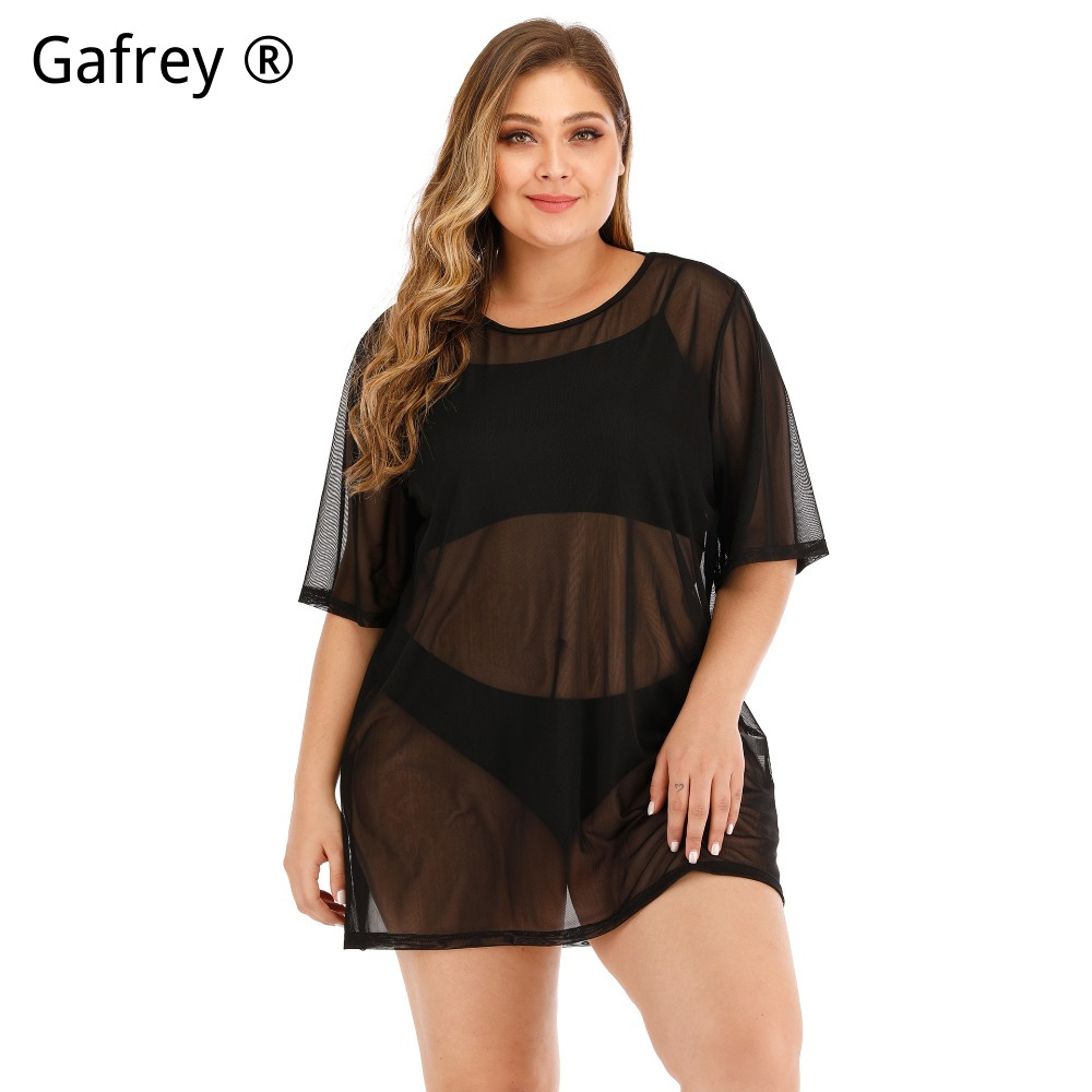 Plus Size Sexy Mesh Strandjurk - Sexy Mesh Sheer Bodycon Dress recensie en prijs